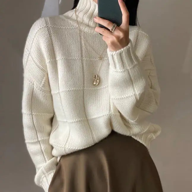 Thick Knitted Woolen Sweater for Women – Cozy Winter Essential - Everlynk