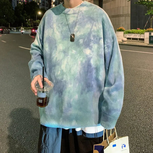 Unisex Korean Style Loose Fit Sweater – Trendy Streetwear with Unique Print Design