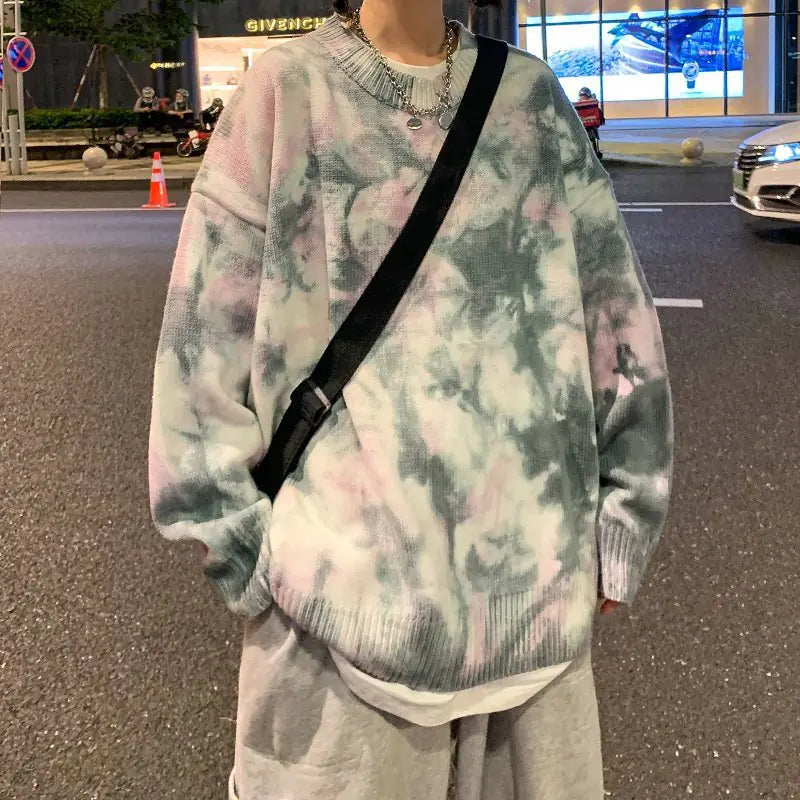Unisex Korean Style Loose Fit Sweater – Trendy Streetwear with Unique Print Design