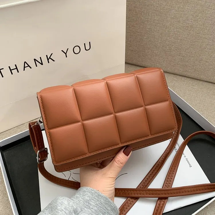 Women's Leather Shoulder Bag - Chic and Compact