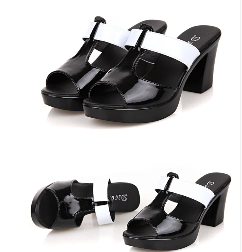 Black & White High Heel Sandals — Effortless Elegance for Every Occasion