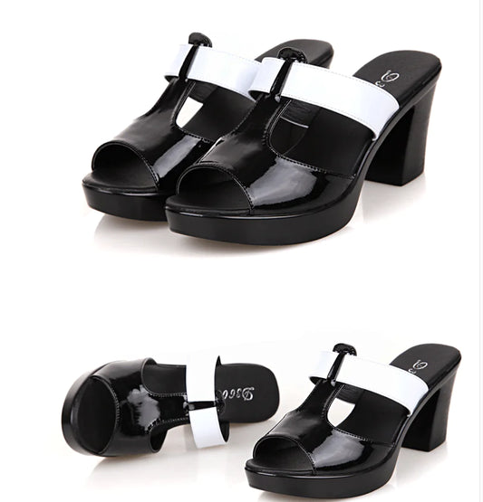 Black & White High Heel Sandals — Effortless Elegance for Every Occasion
