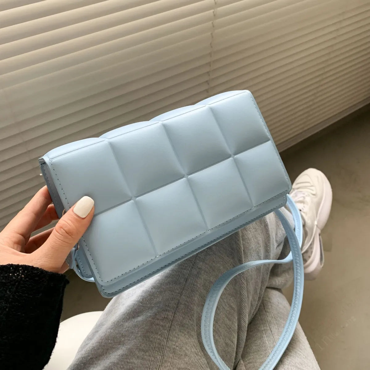 Women's Leather Shoulder Bag - Chic and Compact