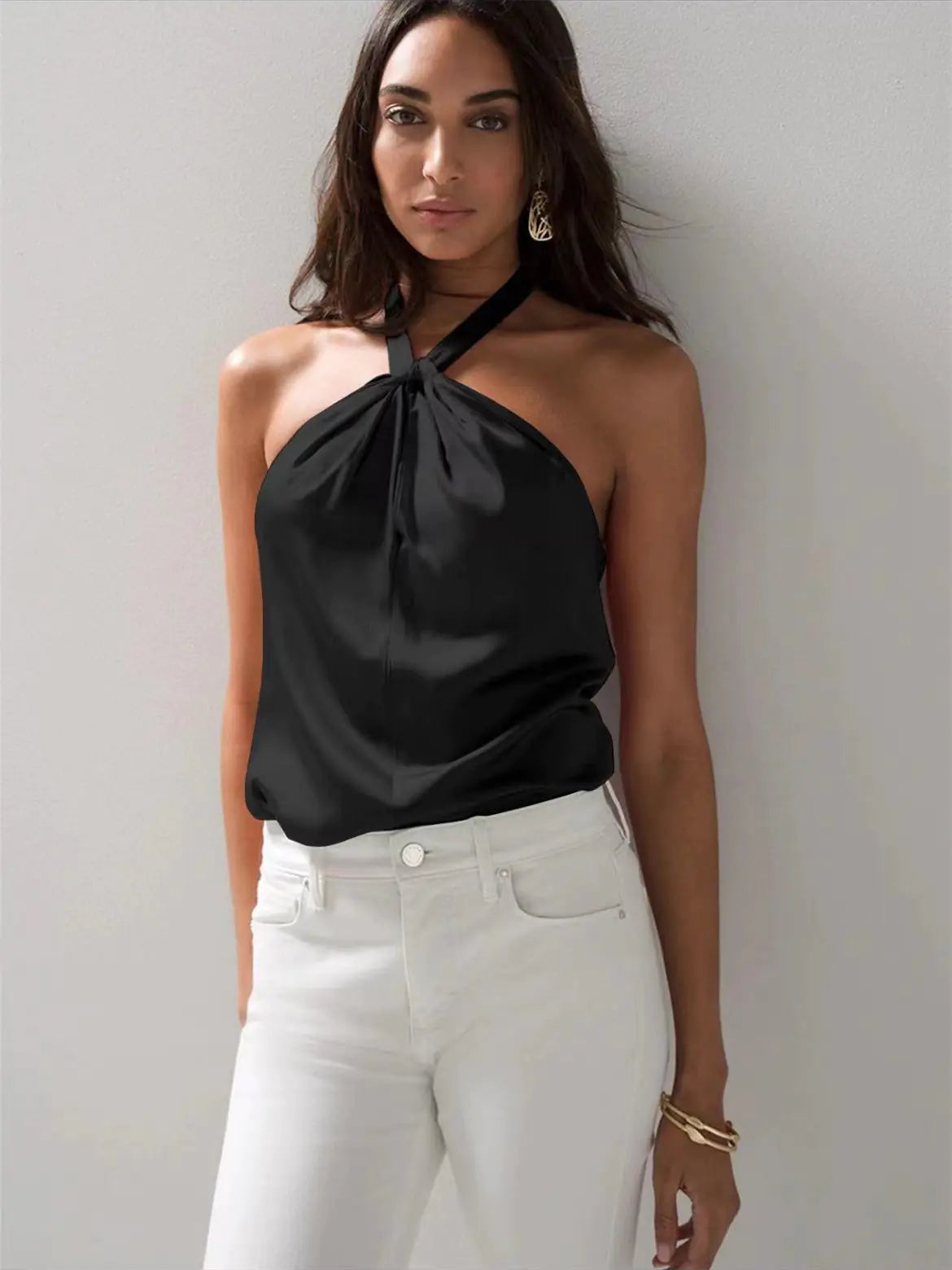 Stylish Summer Satin Backless Tank Top for Women - Everlynk