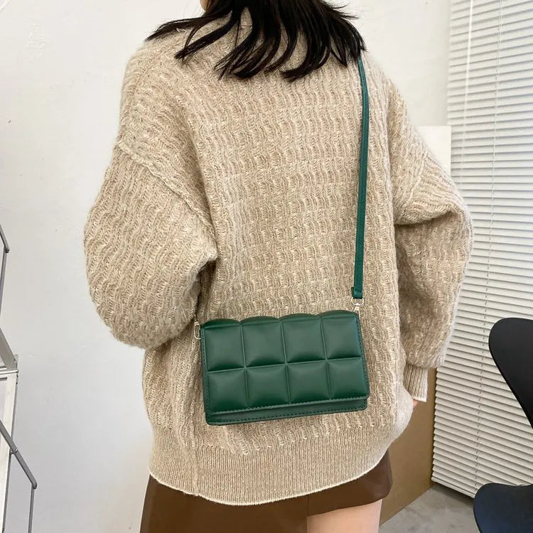 Women's Leather Shoulder Bag - Chic and Compact