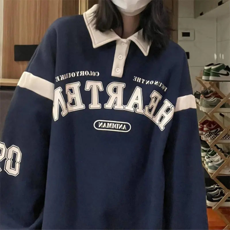 Plus Size Velvet Hoodie for Women – Oversized Pullover with Letter Print