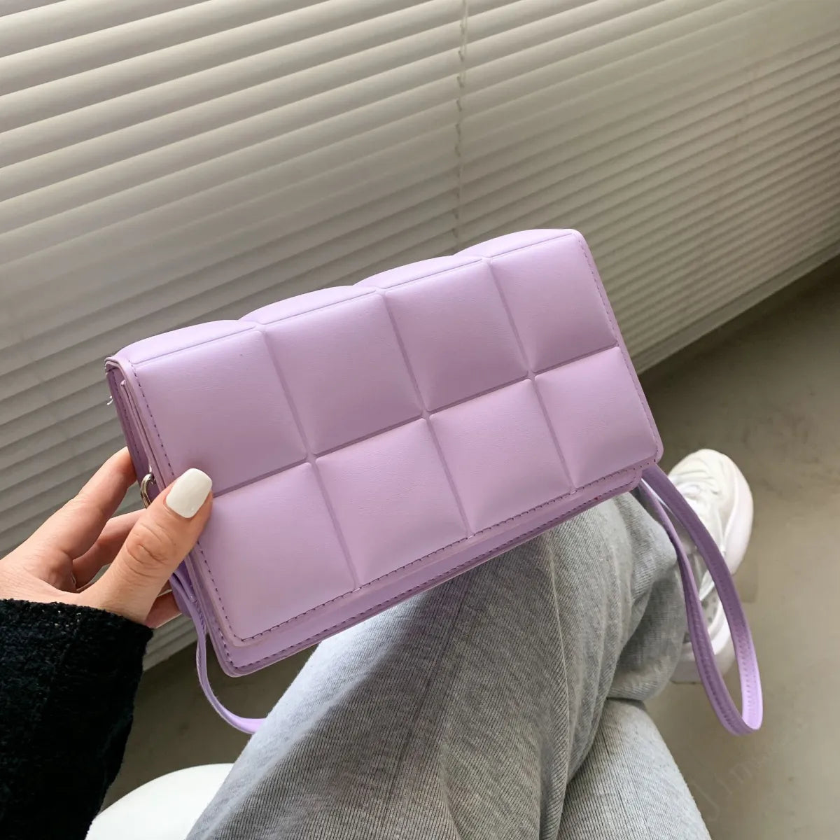Women's Leather Shoulder Bag - Chic and Compact