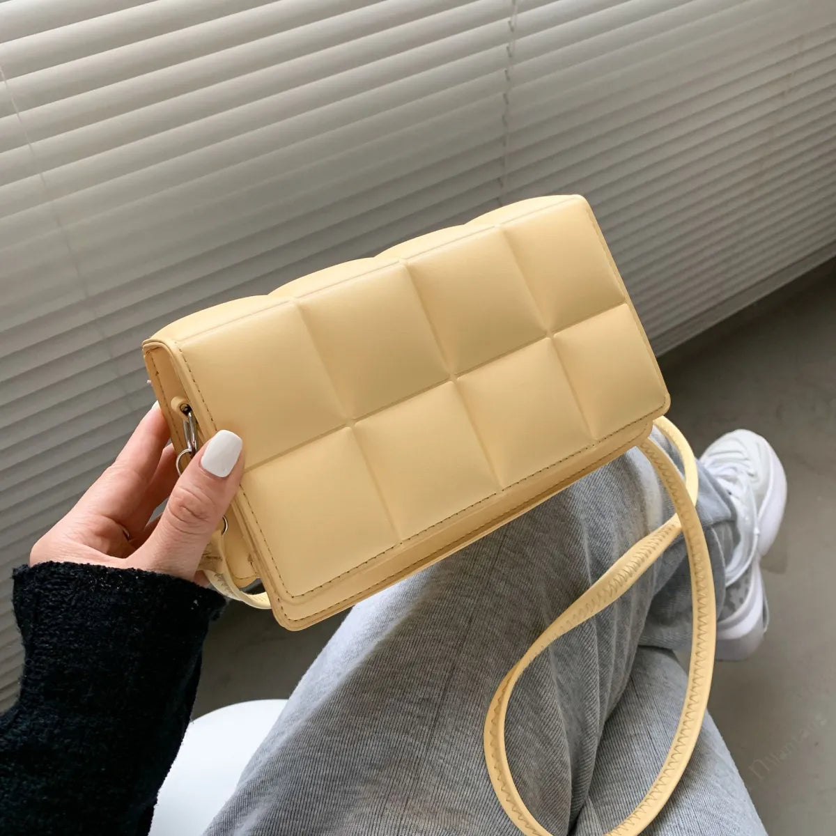 Women's Leather Shoulder Bag - Chic and Compact