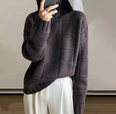 Thick Knitted Woolen Sweater for Women – Cozy Winter Essential - Everlynk