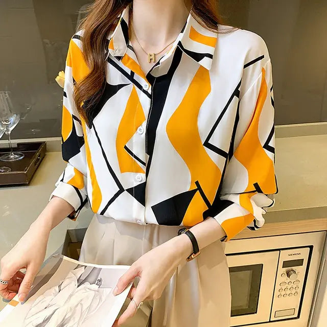 Korean Fashion Chiffon Women’s Office Shirt