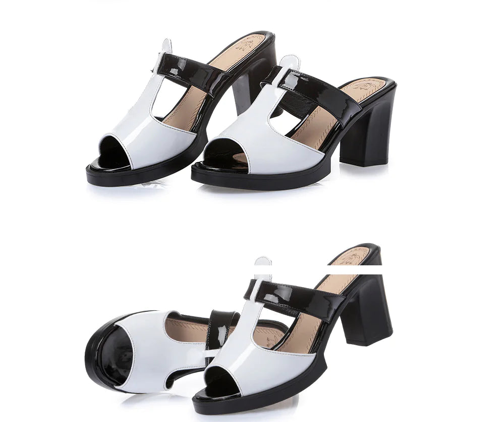 Black & White High Heel Sandals — Effortless Elegance for Every Occasion