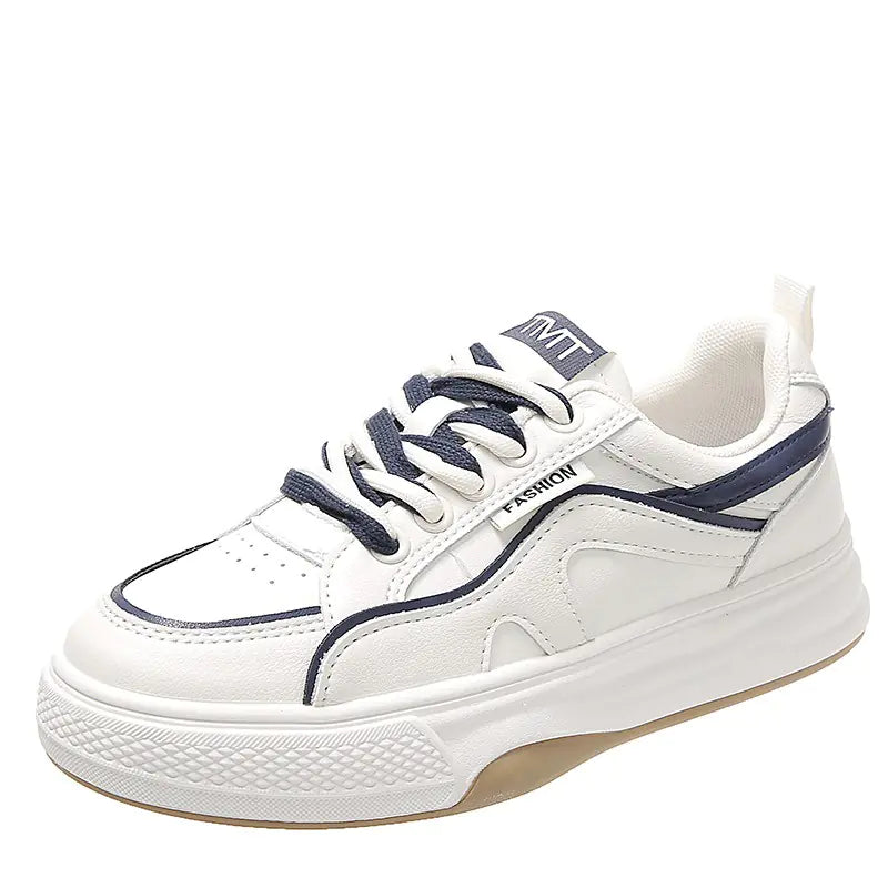 Casual Thick-Soled White Muffin Sneakers for Women - Everlynk