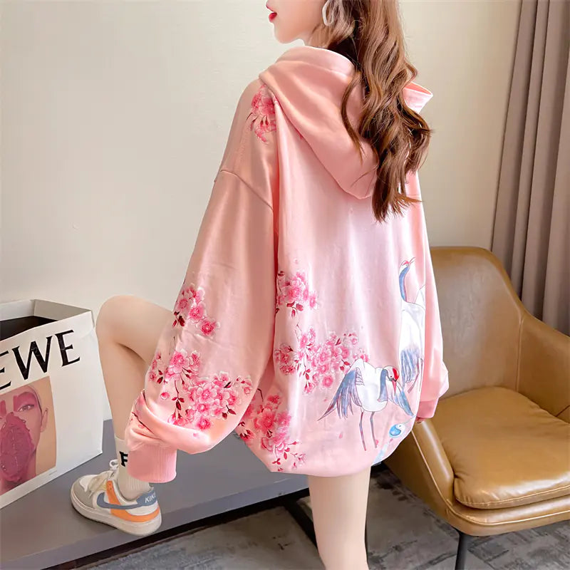 Korean Oversized Loose Top Jacket – Casual Hooded Streetwear for All Seasons