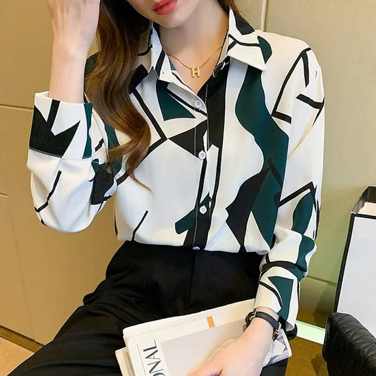Korean Fashion Chiffon Women’s Office Shirt