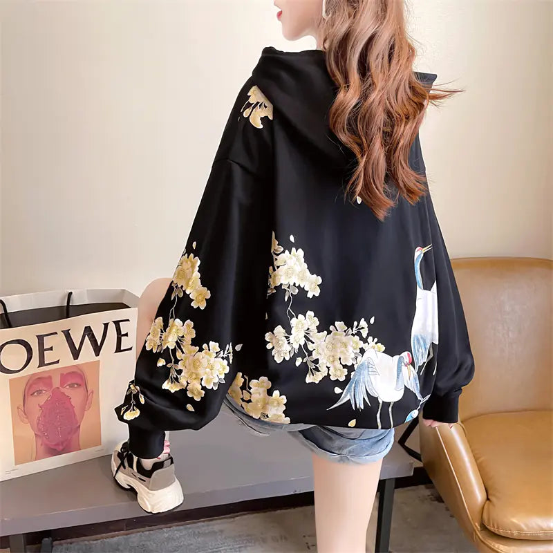 Korean Oversized Loose Top Jacket – Casual Hooded Streetwear for All Seasons