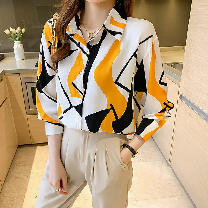Korean Fashion Chiffon Women’s Office Shirt