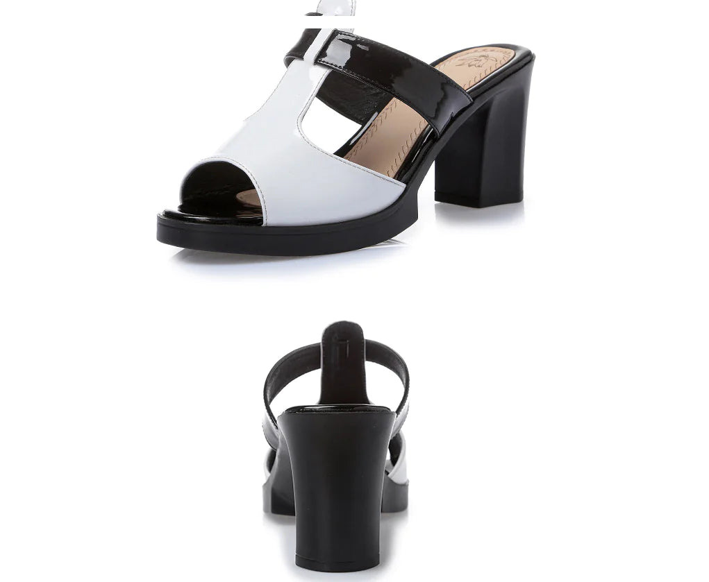 Black & White High Heel Sandals — Effortless Elegance for Every Occasion