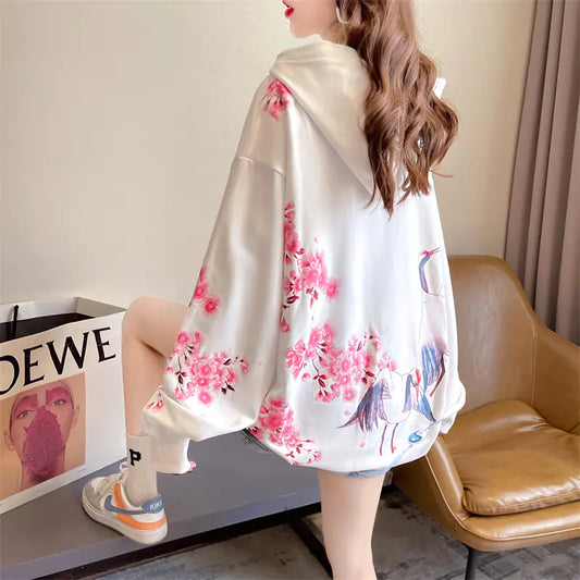 Korean Oversized Loose Top Jacket – Casual Hooded Streetwear for All Seasons