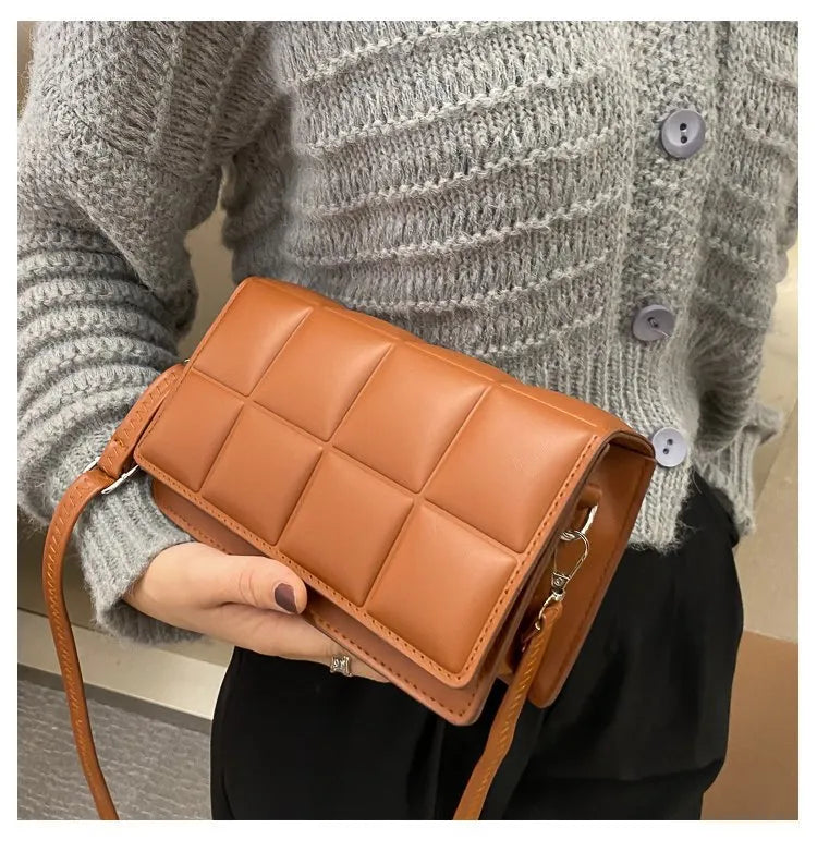 Women's Leather Shoulder Bag - Chic and Compact