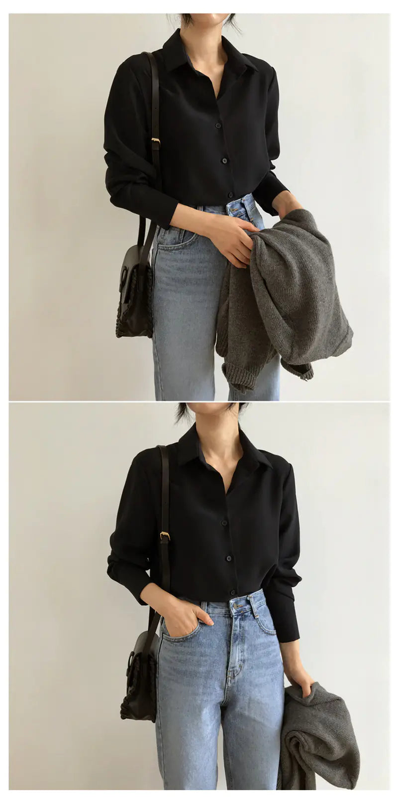 Classic Chiffon Office Top for Women – Relaxed Fit