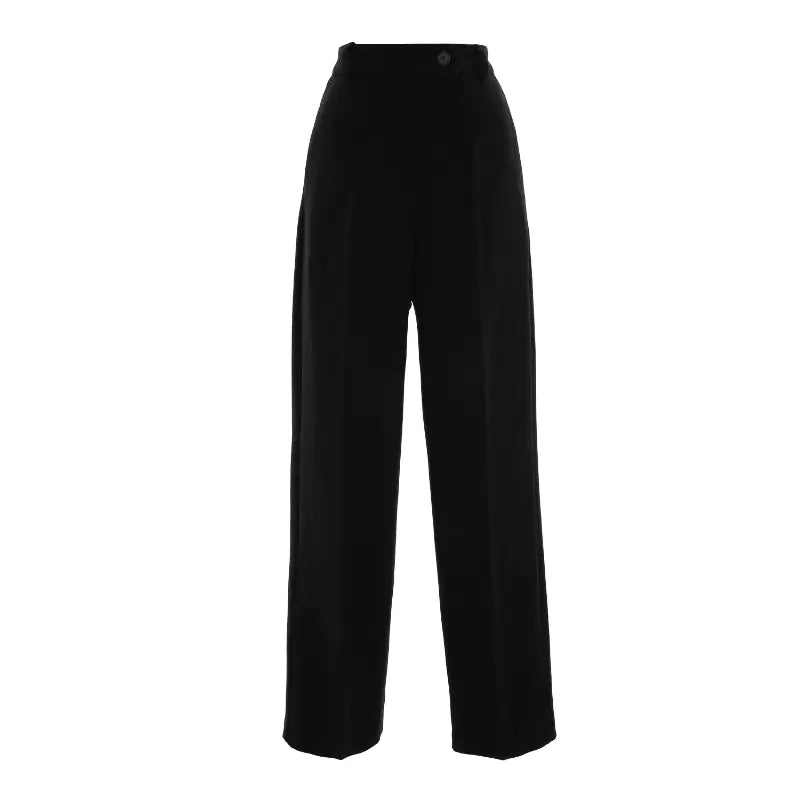 White High-Waisted Loose Fit Suit Trousers — Effortless Grace for Everyday Elegance