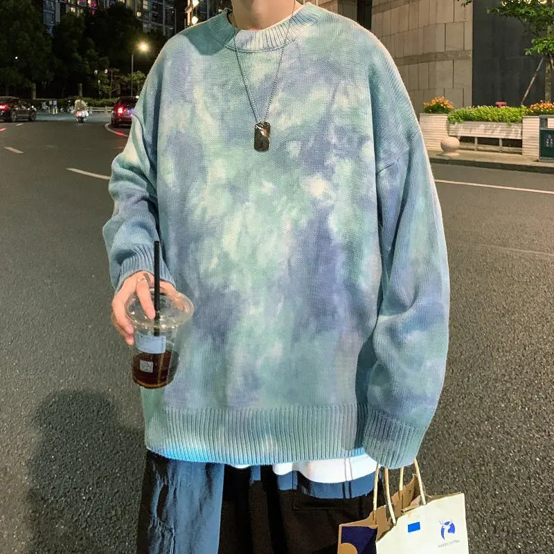 Unisex Korean Style Loose Fit Sweater – Trendy Streetwear with Unique Print Design
