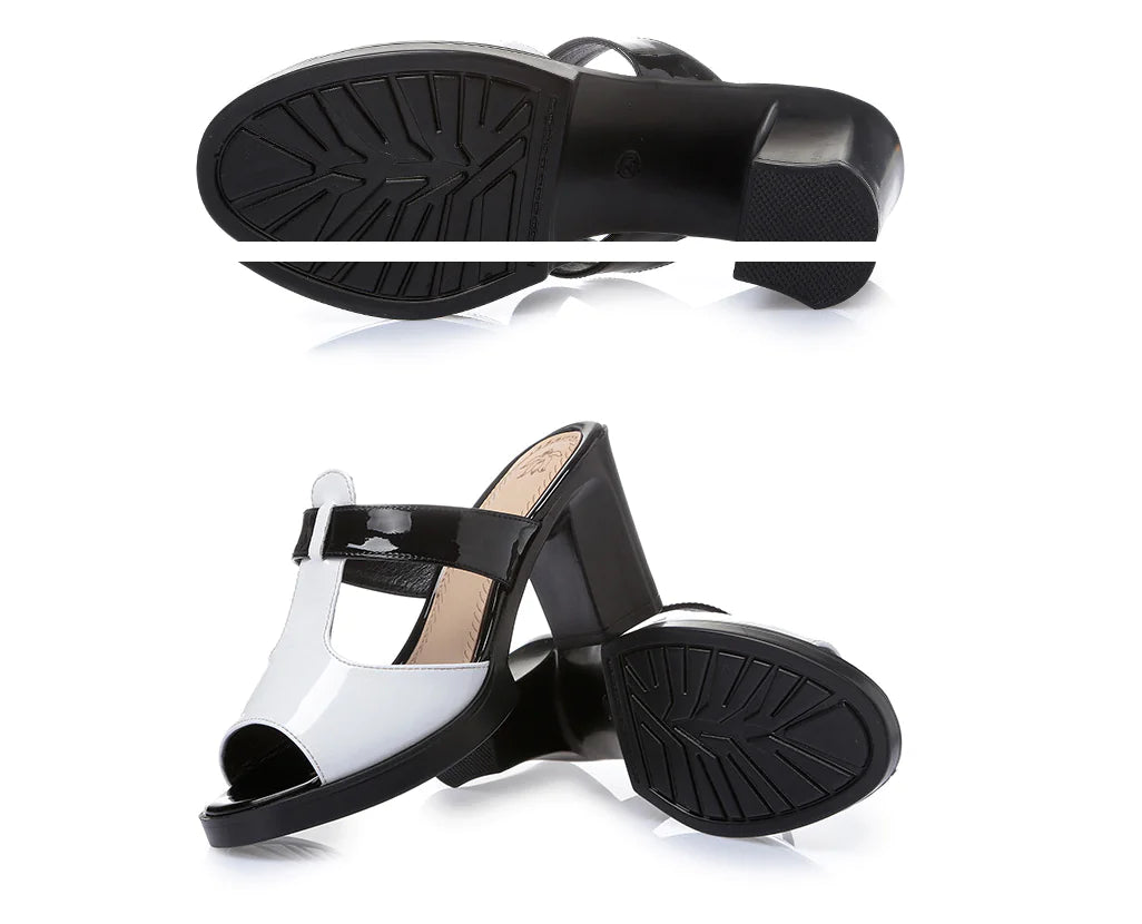 Black & White High Heel Sandals — Effortless Elegance for Every Occasion